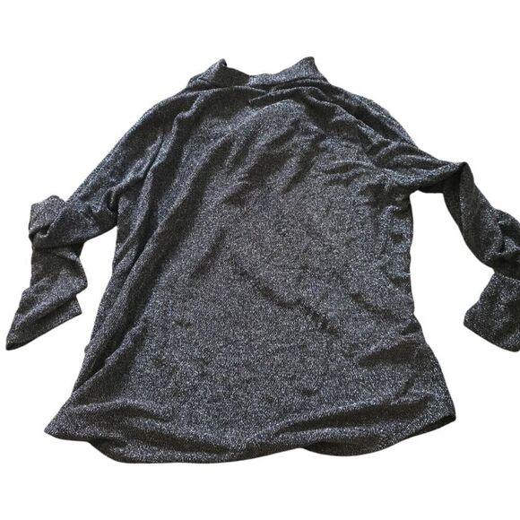 Grace The Perfect Fit Womans 2X Black Metallic Sparkle Blouse - Picture 2 of 5